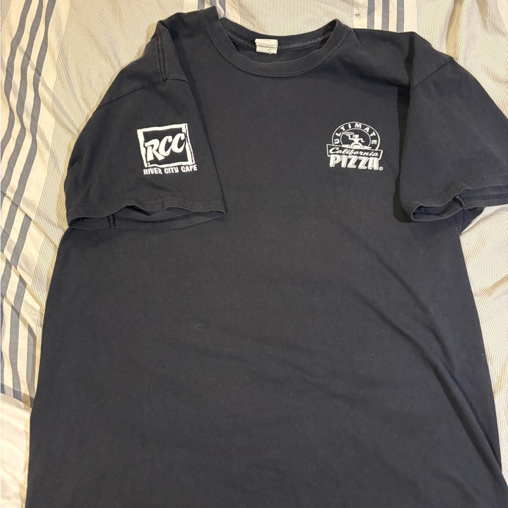 CALIFORNIA PIZZA!! Black RCC Graphic T-Shirt